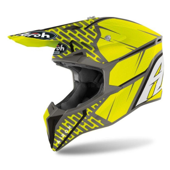 AIROH helmet WRAAP IDOL ANTHRACITE MATT color: yellow/matte gray, size: L
