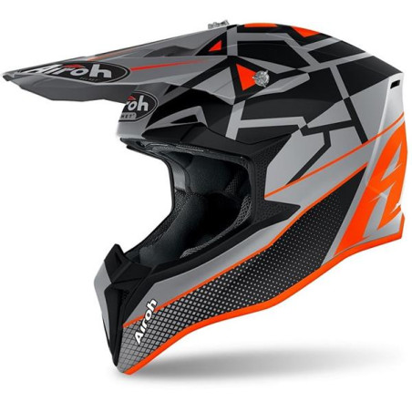 AIROH helmet WRAAP MOOD ORANGE MATT color: gray/black/orange matte, size: XS