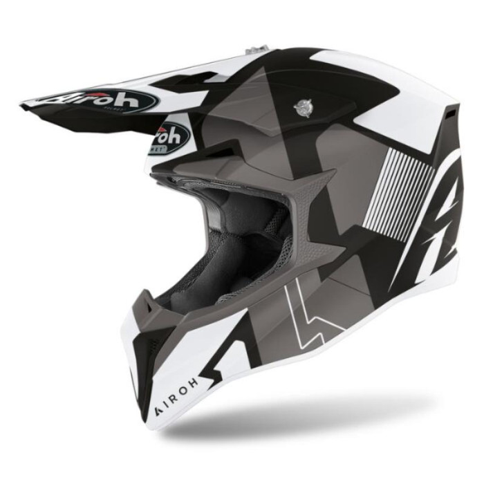 AIROH helmet WRAAP RAZE BLACK MATT color: black/gray/white matte, size: M