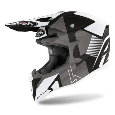 AIROH helmet WRAAP RAZE BLACK MATT color: black/gray/white matte, size: M