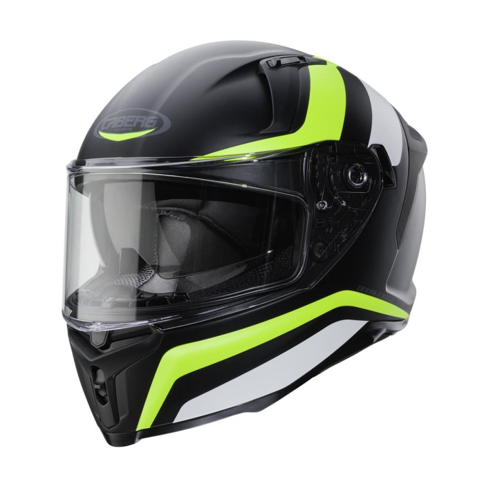 CABERG helmet with integrated goggles AVALON BLAST color: black matte/white/yellow FLUO, size: XXL