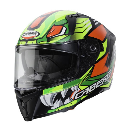 CABERG šalmas su integruotais akiniais AVALON GIGA spalva: juoda matinė/geltona FLUO/raudona FLUO, dydis: M
