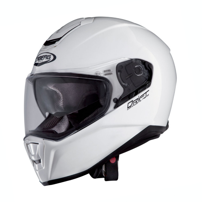 CABERG helmet with integrated goggles, model: DRIFT color: glossy white, size: XL