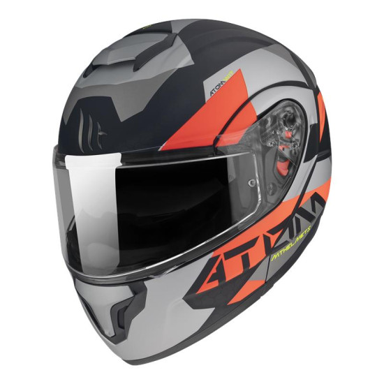 MT flip-up helmet ATOM SV W17 A5 color: black/gray/matte red, size: L