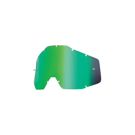 100 PERCENT goggle lens RACECRAFT/ACCURI/STRATA GREEN MIRROR color: green mirror with ANTI FOG