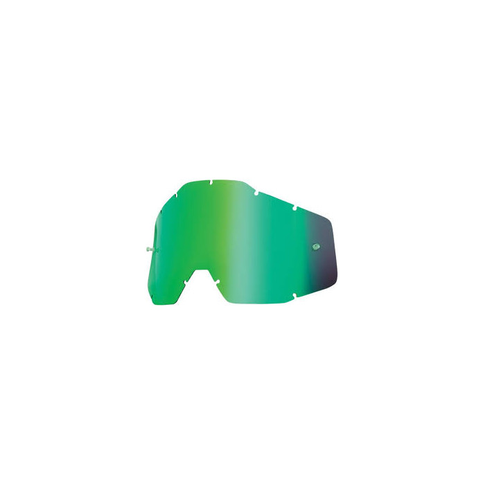 100 PERCENT goggle lens RACECRAFT/ACCURI/STRATA GREEN MIRROR color: green mirror with ANTI FOG