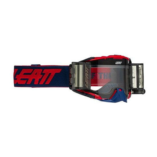 LEATT (2022/2023) goggles 6.5 ROLL-OFF GOGGLE RED/BLUE transparent 83% - color: NAVY/red, lens: clear