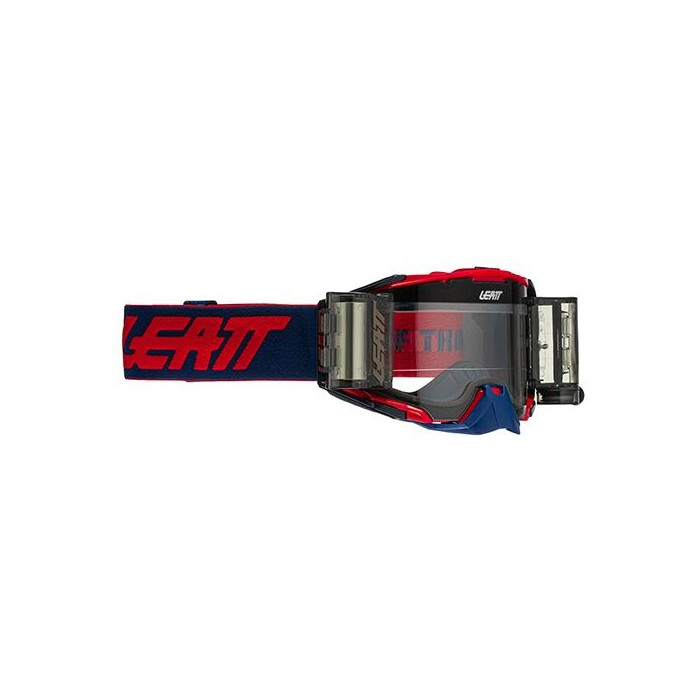 LEATT (2022/2023) goggles 6.5 ROLL-OFF GOGGLE RED/BLUE transparent 83% - color: NAVY/red, lens: clear