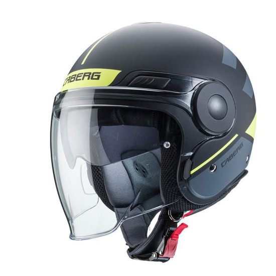 CABERG open face helmet, model: UPTOWN LOFT color: black/gray/yellow FLUO, size: S