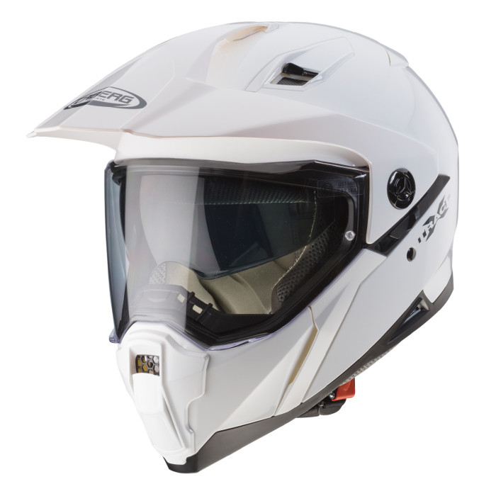 CABERG helmet with integrated goggles XTRACE color: glossy white, size: XL