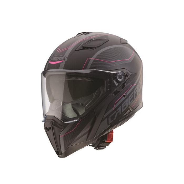 CABERG helmet with integrated goggles, model: JACKAL SUPRA color: matte black/gray/pink, size: S