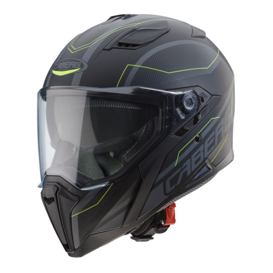 CABERG helmet with integrated goggles, model: JACKAL SUPRA color: matte black/gray/yellow FLUO, size: XL
