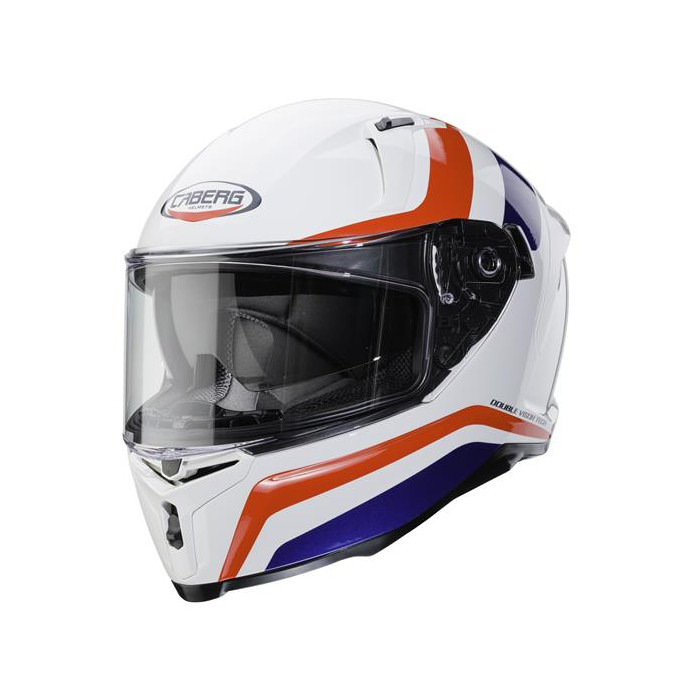 CABERG helmet with integrated goggles AVALON BLAST color: white/blue/red, size: XXL