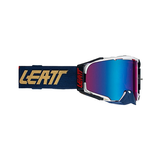 LEATT (2022/2023) goggles 6.5 IRIZ GOGGLE ROYAL LENS BLUE UC 26% - color: NAVY/white mirrored lens, color: blue/pink