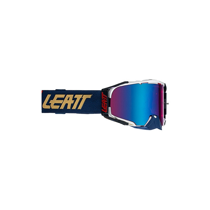 LEATT (2022/2023) goggles 6.5 IRIZ GOGGLE ROYAL LENS BLUE UC 26% - color: NAVY/white mirrored lens, color: blue/pink