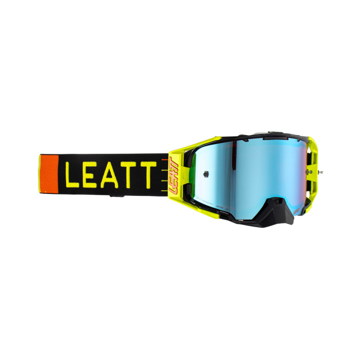 LEATT (2023) glasses 6.5 IRIZ GOGGLE CITRUS BLUE UC 26% - color: black/yellow FLUO/orange mirrored lens blue/pink