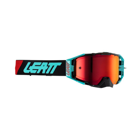 LEATT (2023) goggles 6.5 IRIZ GOGGLE FUEL RED 28% - color: blue/black mirrored red lens