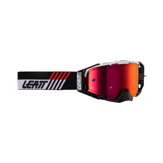 LEATT (2023) glasses 6.5 IRIZ GOGGLE WHITE RED 28% - color: black/white mirrored lens red