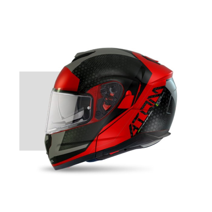 MT flip-up helmet ATOM SV ADVENTURE color: red/black/matte gray, size: M