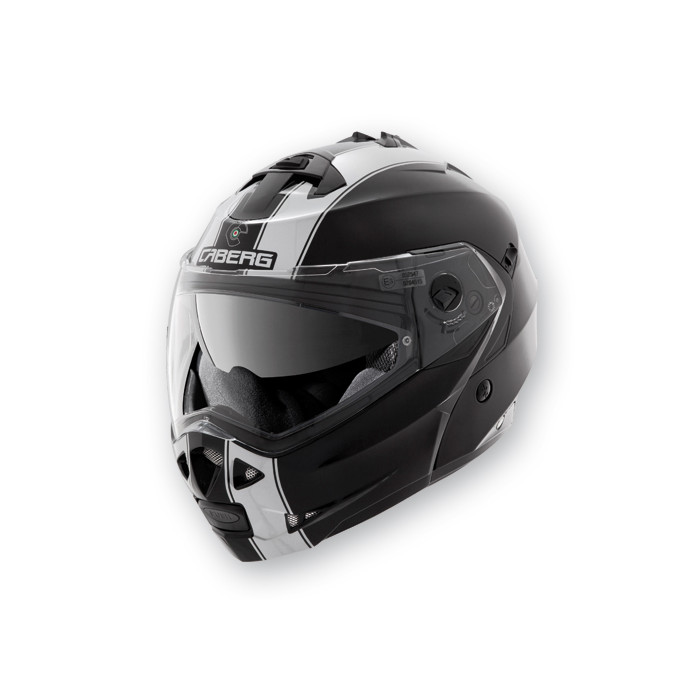 CABERG flip-up helmet, model: DUKE (PINLOCK) LEGEND color: black/white, size: XS )