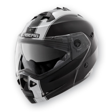 CABERG atverčiamas šalmas, modelis: DUKE (PINLOCK) LEGEND spalva: juoda/balta, dydis: XS  )