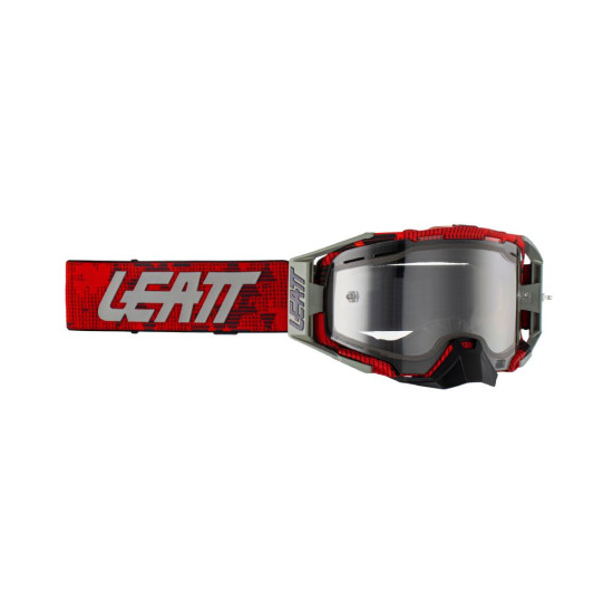 LEATT (2023) goggles 6.5 ENDURO GOGGLE JW22 RED CLEAR 83% - color: red/gray, lens: clear