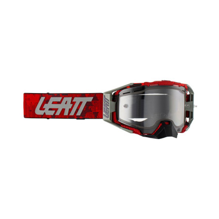 LEATT (2023) goggles 6.5 ENDURO GOGGLE JW22 RED CLEAR 83% - color: red/gray, lens: clear