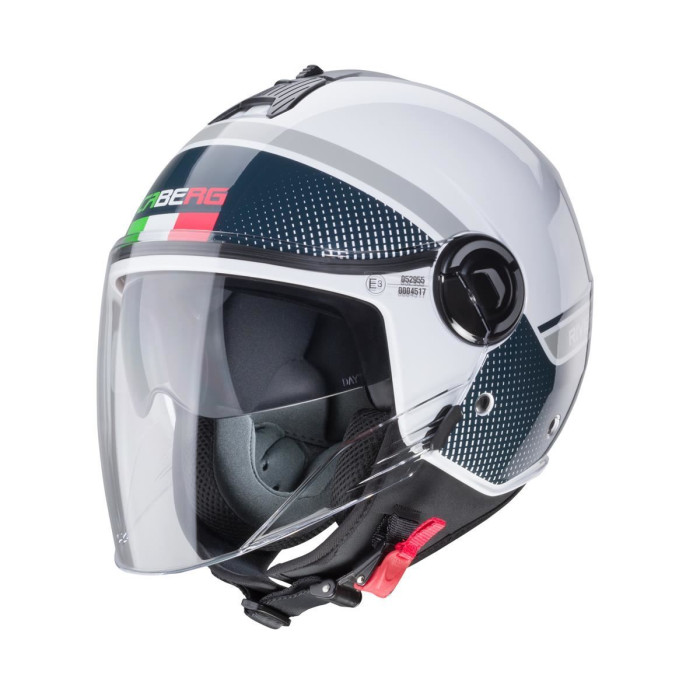 CABERG open face helmet, model: RIVIERA V4 ELITE color: white/green/red (ITALIA), size: M