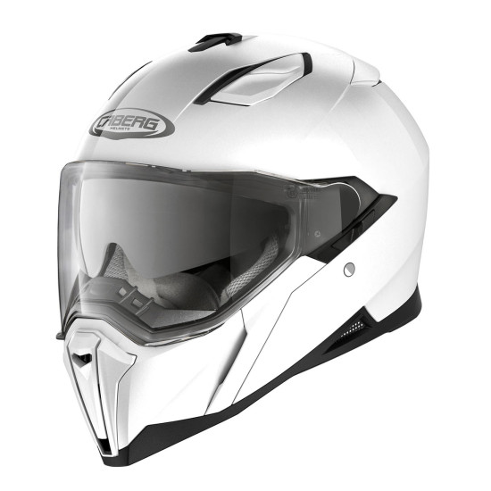 CABERG helmet with integrated goggles, model: JACKAL color: glossy white, size: XL