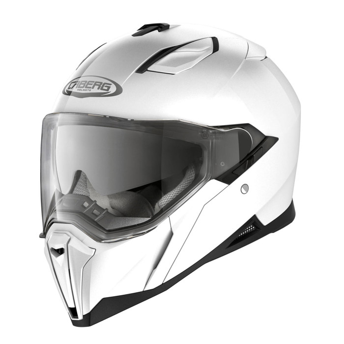 CABERG helmet with integrated goggles, model: JACKAL color: glossy white, size: XL