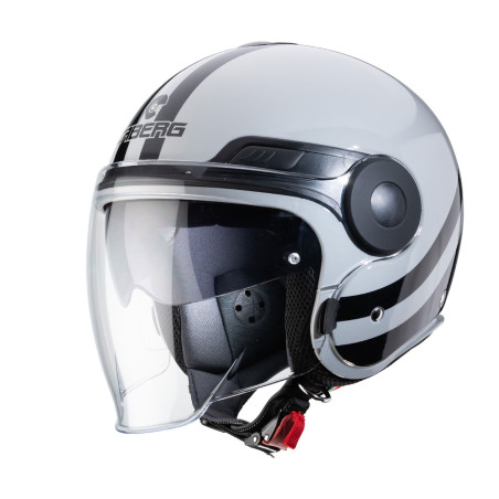 CABERG open face helmet, model: UPTOWN CHRONO LIGHT GREY/BLACK color: gray/black, size: XS
