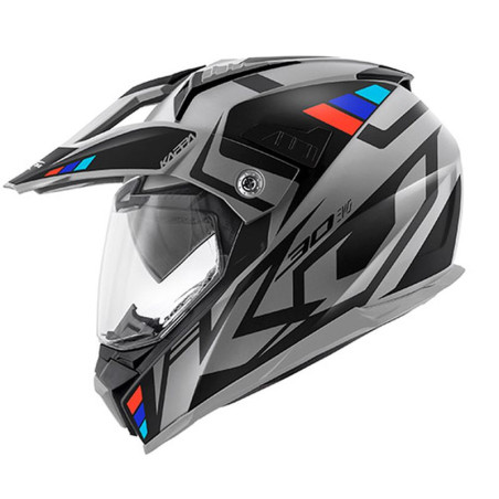 KAPPA šalmas KV30 EVO GRAYER DUAL OFF ROAD, spalva: matinė pilka/juoda, dydis: XS/54 (HOMOLOGACIJA ECE 22R06 )