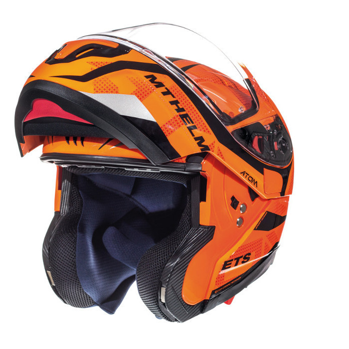 MT flip-up helmet, model: ATOM SV DIVERGENCE color: orange FLUO/black, size: XL