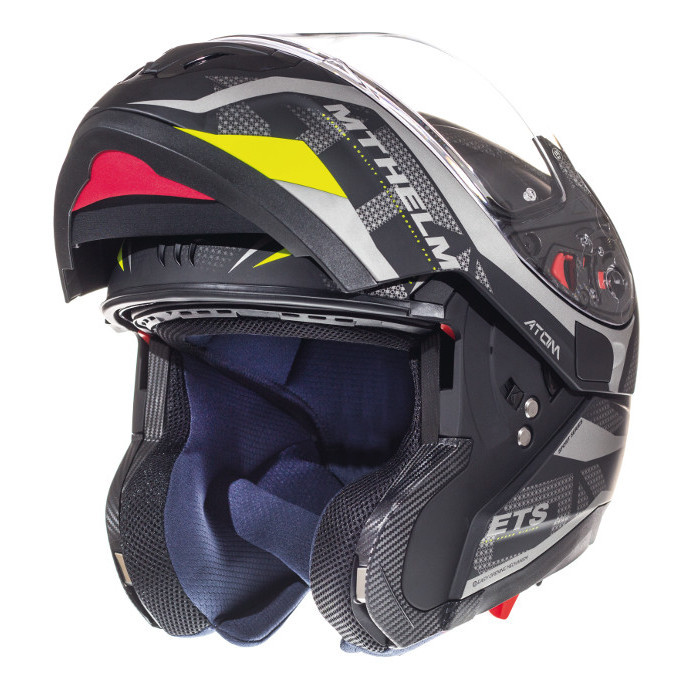 MT flip-up helmet, model: ATOM SV DIVERGENCE color: matte gray/yellow FLUO, size: S