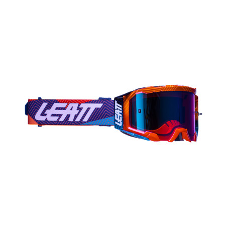 LEATT (2022/2023) goggles 5.5 IRIZ GOGGLE NEON ORANGE BLUE UC 26% - color: orange FLUO/purple/blue mirrored lens