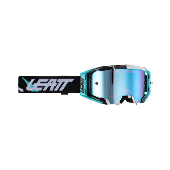 LEATT (2023) glasses 5.5 IRIZ GOGGLE ACID TIGER BLUE UC 26% - color: black/white/blue mirrored lens blue/pink
