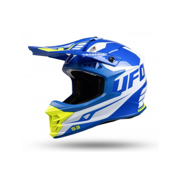 UFO helmet INTREPID white blue yellow FLUO, size: L - UFO collection 2022