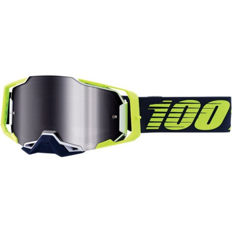 100 PERCENT (2022) glasses, model: ARMEGA DEKER color: NAVY/yellow mirrored lens