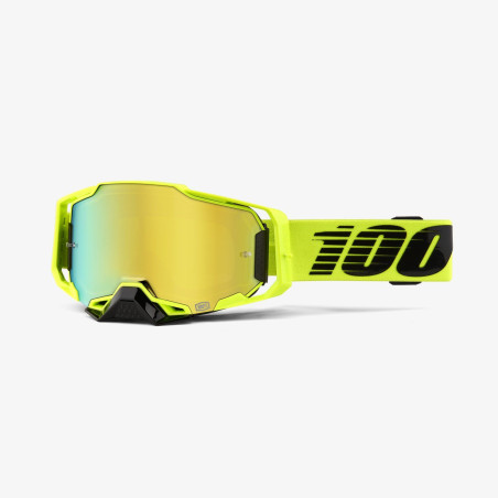 100 PERCENT (2022) glasses, model: ARMEGA NUCLEAR CIRCUS color: yellow FLUO lens gold mirror, old code: 5071