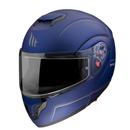 MT flip-up helmet ATOM SOLID A7 MATT BLUE color: blue matte, size: XS