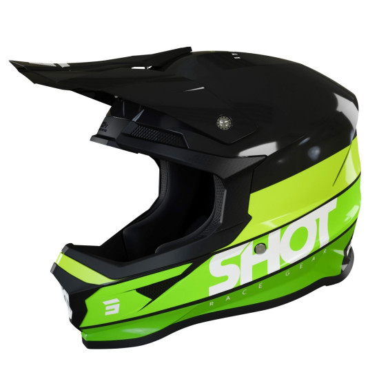 SHOT RACING (2022) helmet MOTO FURIOUS STORY GREEN GLOSSY color: green glossy/black, size: L