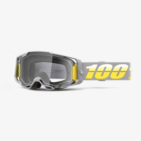 100 PERCENT (2022) FA21 glasses ARMEGA COMPLEX - CLEAR LENS color: gray/yellow, lens: clear