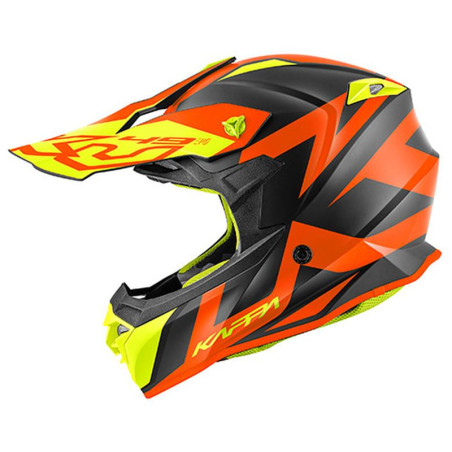 KAPPA šalmas KV49 EVO GREAT CROSS spalva: juoda matinė/oranžinė, dydis: S/56 (HOMOLOGACIJA ECE 22R06 )