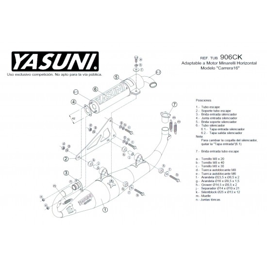Yasuni C16 Kevlar Minarelli Horizontal duslintuvas