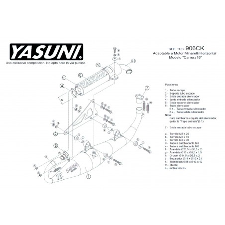 Yasuni C16 Kevlar Minarelli Horizontal duslintuvas