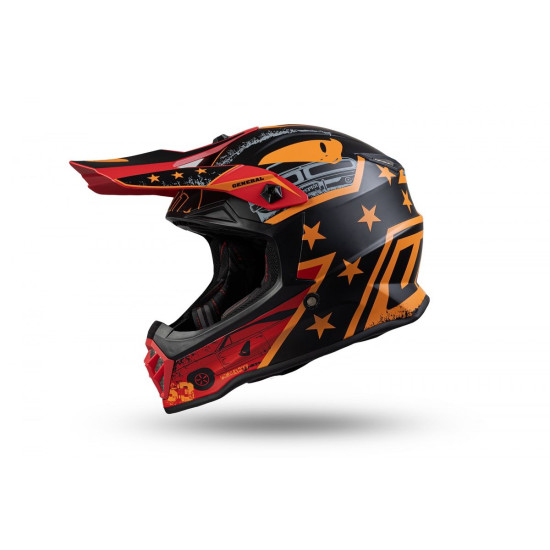 UFO helmet for children / JUNIOR / KID / BOY GENERAL black orange matte, size: S - UFO collection 2022
