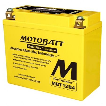 YT12B-BS / YT12B-4 (MBT12B4) 12V 11Ah 150A Motobatt battery