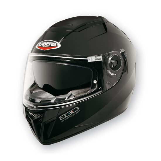 CABERG helmet with integrated goggles, model: EGO (PINLOCK), color: glossy black (PAINTED), size: XS