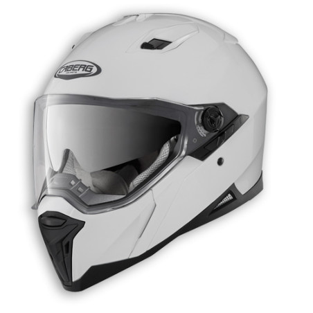 CABERG helmet with integrated goggles, model: STUNT color: glossy white, size: L