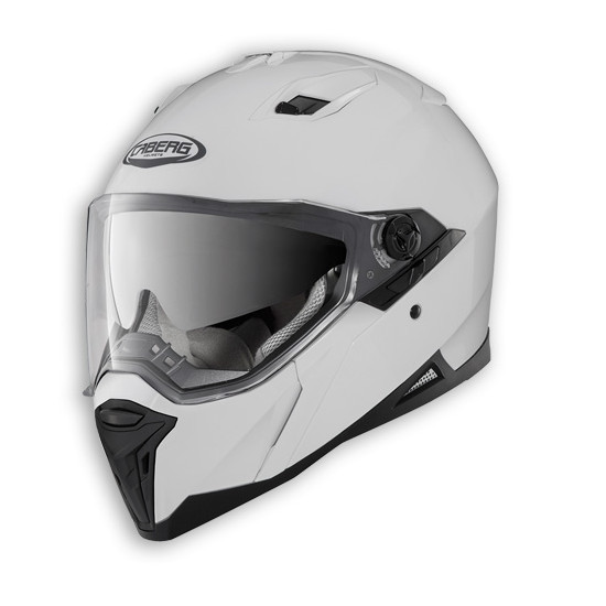 CABERG helmet with integrated goggles, model: STUNT color: glossy white, size: XXL